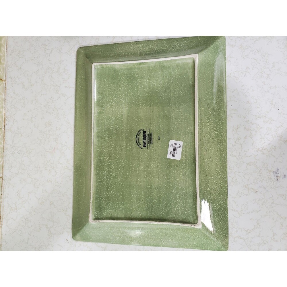 Carynthum by Pier 1 Imports 16” Rectangular Serving Plate Floral Design - Picture 7 of 11